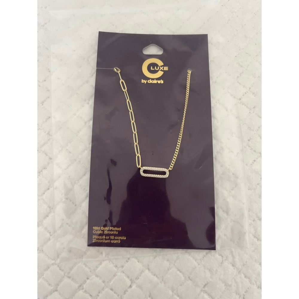 Luxe by Claire's 18K Gold Plated Cubic Zirconia Necklace